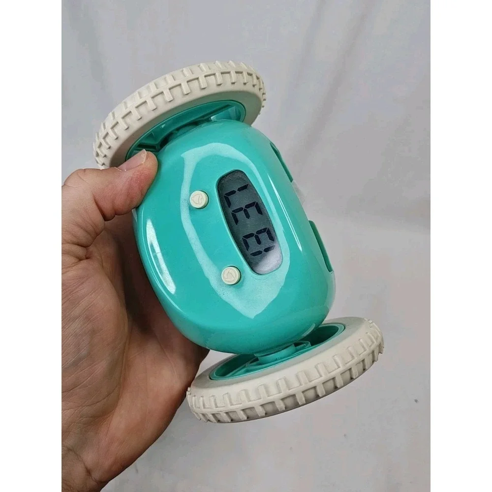 Robot Clocky Alarm Clock Aqua Tested works great! Fun Gift Obnoxious Wake up